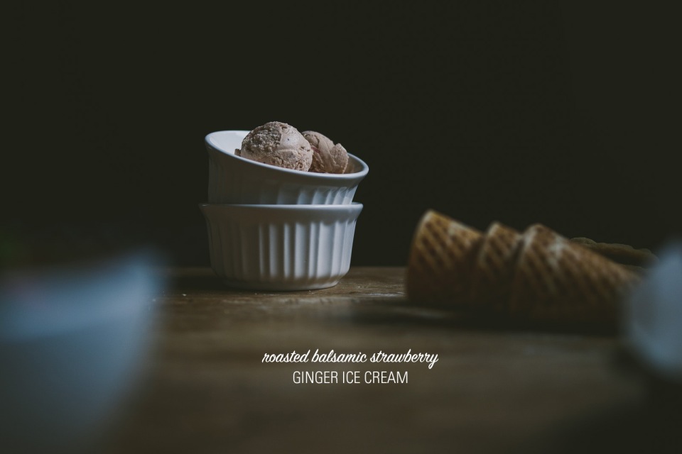 Roasted Balsamic Strawberry Ginger Ice Cream | le jus d'orange-8 copy